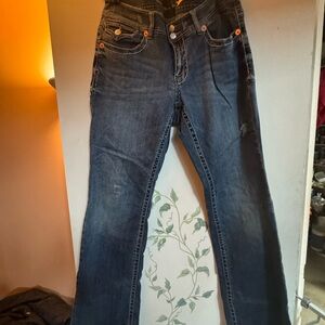Seven7 Blue Straight Leg Jeans